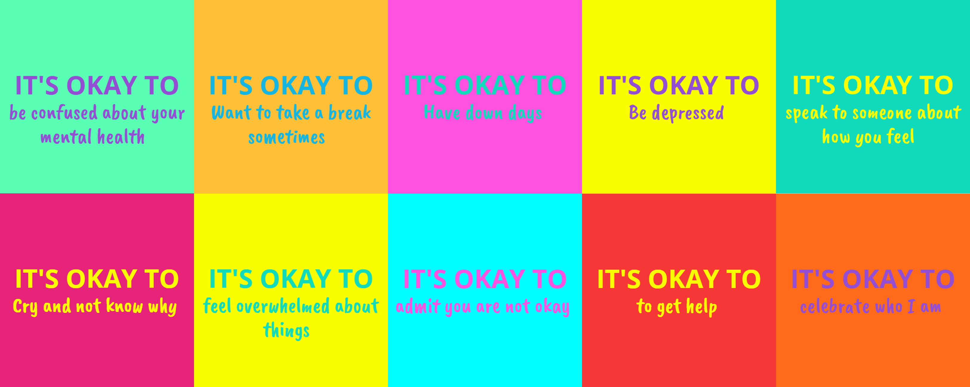 images saying that it is okay not to be okay