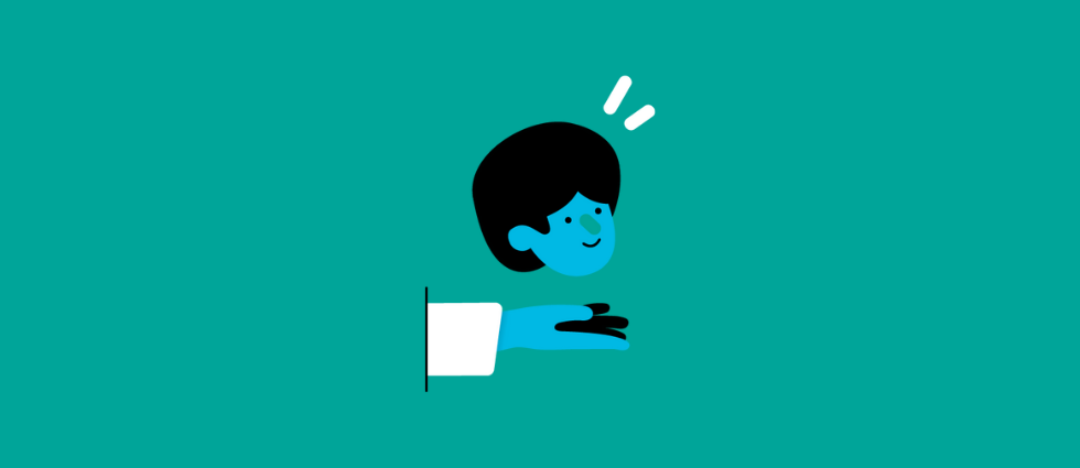 person in hand