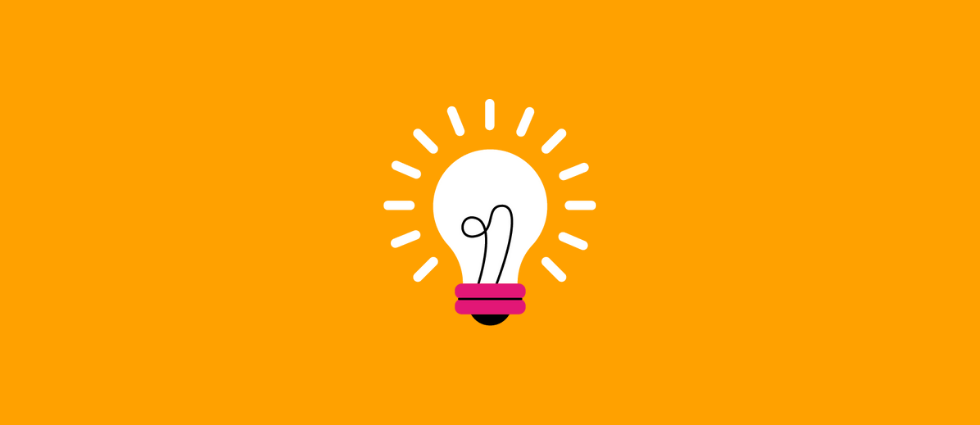 illustration of a lightbulb on a yellow background