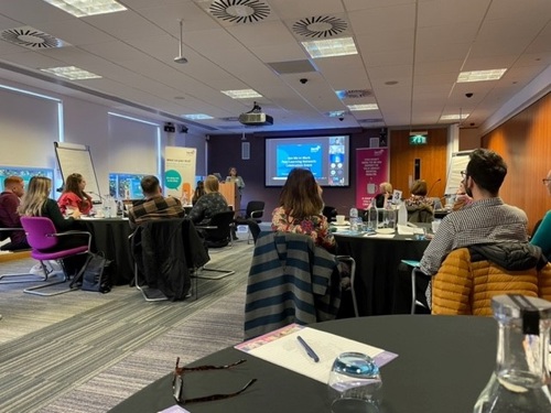 Attendees gather at the Peer Learning Network session