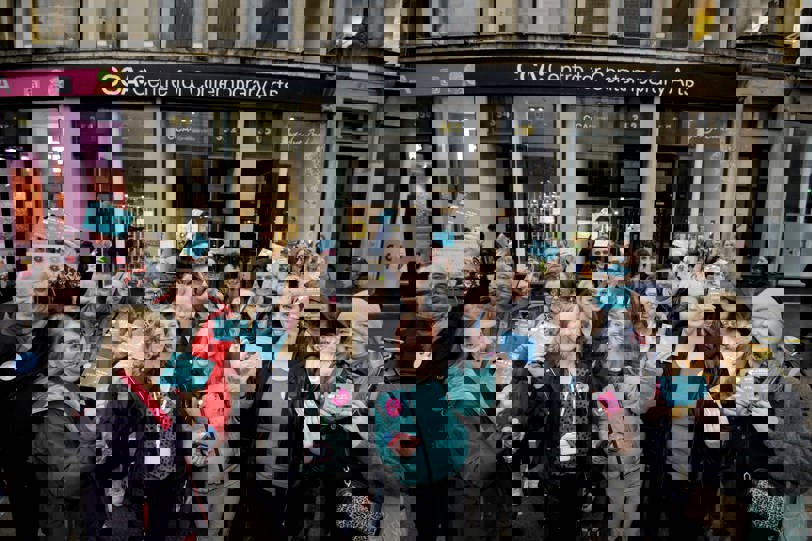 Walk a Mile participants gather in Glasgow