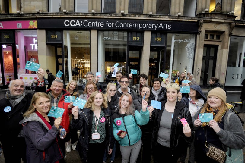 Walk a Mile participants gather in Glasgow