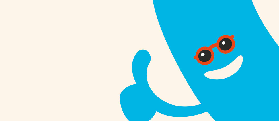 cartoon character with his thumb up