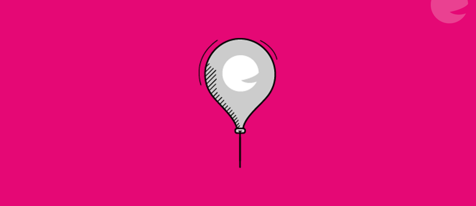 grey balloon with pink background and see me logo